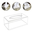 thumbnail image 1 of BRIGHTFUFU 1Set Tissue Box Clear Toilet Paper Container Acrylic Rectangular For Home Use, 1 of 8