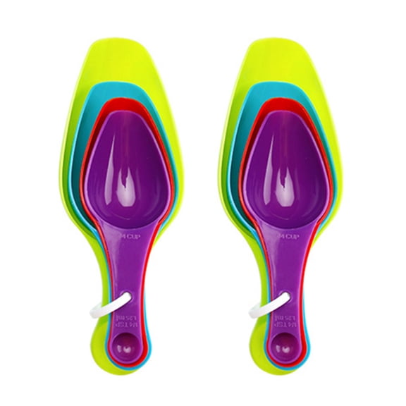BRIGHTFUFU 2 Sets Double Head Measuring Spoon Multiuse Measuring Scoops with Scale