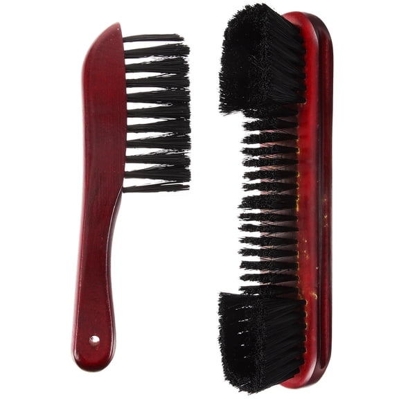 BRIGHTFUFU 2-Pack Pool Table Brush Set with Wooden Handles and PVC Bristles for Home and Game Room Cleaning