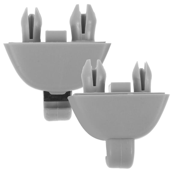FUEENIRVA Car Sun Visor Holder Clips Grey Plastic Easy Installation 2Pcs
