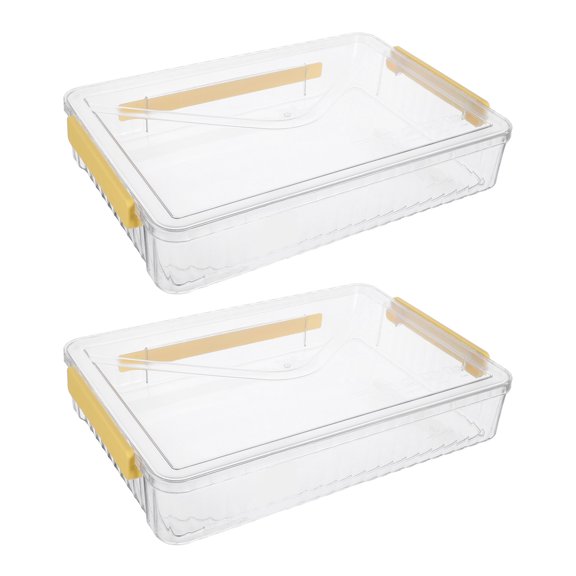 BRIGHTFUFU 2 Pack Yellow Bible Display Box, Clear Display Cabinet Case for Book, , Keepsake Storage Shelf