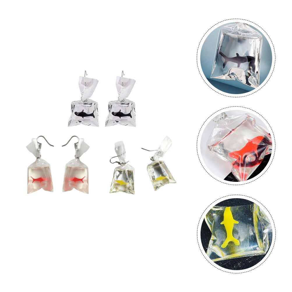 BRIGHTFUFU 3 Pairs Fun Dangle Earrings Cartoon Earring For Women Valentine's Day And Shopping