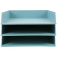 thumbnail image 1 of FUEENIRVA 3Pcs Green Desktop Storage Shelf Multi Purpose ABS Material for Office File Storage, 1 of 8