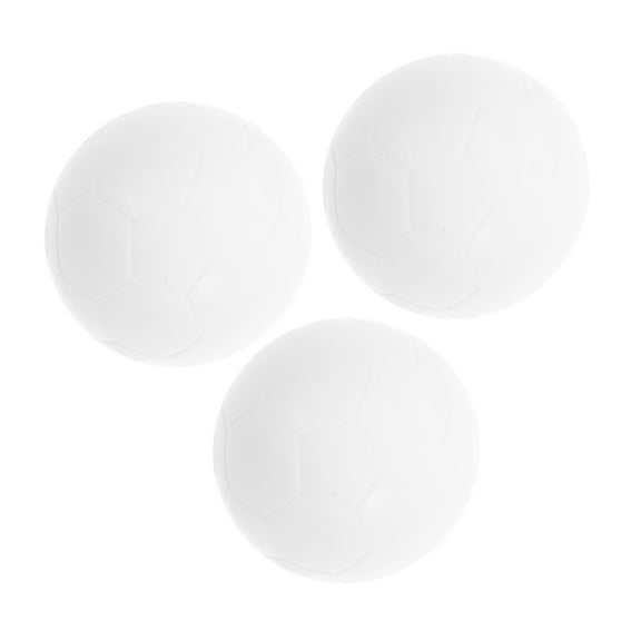 BRIGHTFUFU Set of 3 Mini Plastic Footballs 1.4in White PP Table Football Replacement for Indoor Games