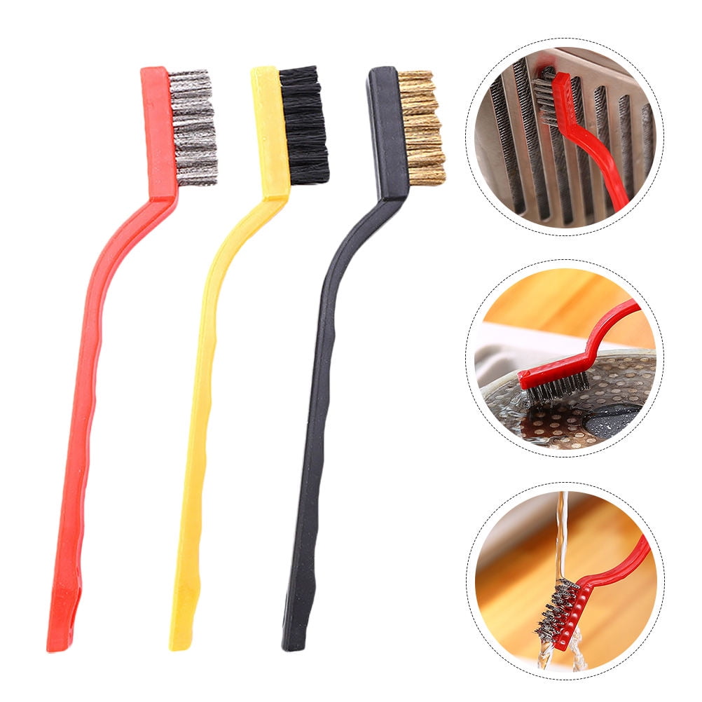 BRIGHTFUFU 3pcs Scratch Wire Brush Set for Cleaning with Brass and ...