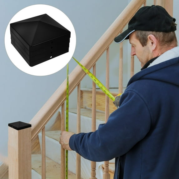 BRIGHTFUFU 4 Sets Plastic Post Caps for Traffic Barrier Columns in ...