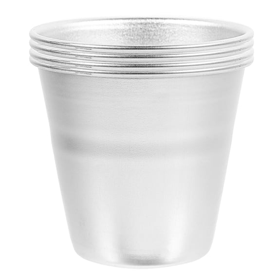 BRIGHTFUFU 4pcs Pudding Cup Molds Individual Popover Pan Cupcake Muffin Baking Mold Metal Pudding Cup