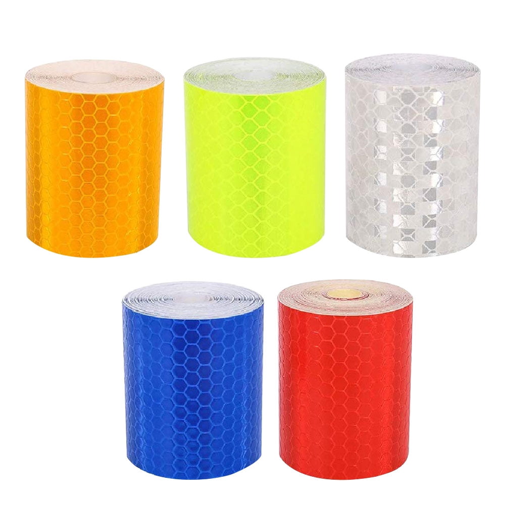 BRIGHTFUFU 5 Rolls Reflective Film Tape High Visibility Reflective Tape ...
