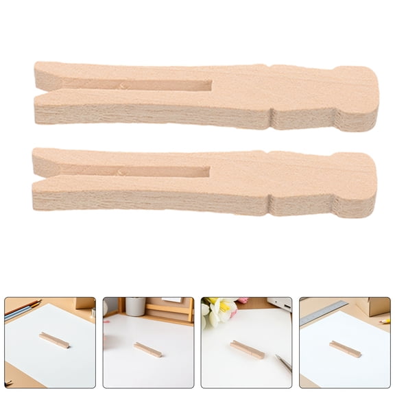 BRIGHTFUFU 50Pcs Wooden Dolly Clothespins with Smooth Finish for Hanging Clothes and Crafts
