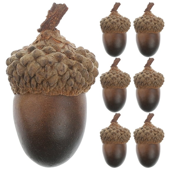 BRIGHTFUFU 60pcs Artificial Lifelike Simulation Small Acorn Set Decoration False Nuts Home Kitchen Decor