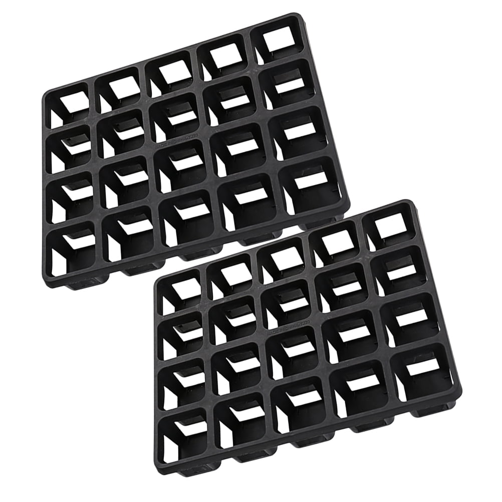 Germination Rack BRIGHTFUFU Germination Tray Rack 2Pcs Black Plastic Storage Holder For ...