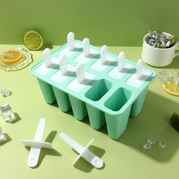 BRIGHTFUFU Ice Maker For Freezer 1Pcs Green 8.3X5.5In Ice Cream Mold For Diy Lovers