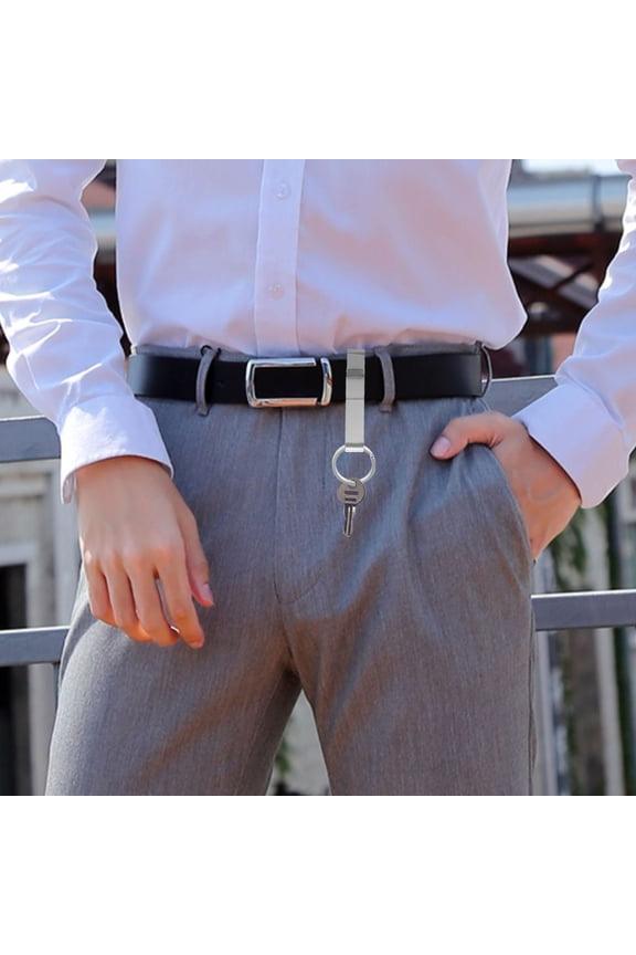 BRIGHTFUFU Trapezoidal Key Holder 1 Piece with Car Keyring Function for Men