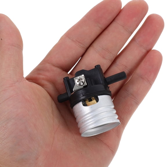 BRIGHTFUFU Lamp Socket with Push Switch Medium Screw Base E26 Push Switch Light Holder Socket Replacement E26 Bulbs Base for Residential and Commercial