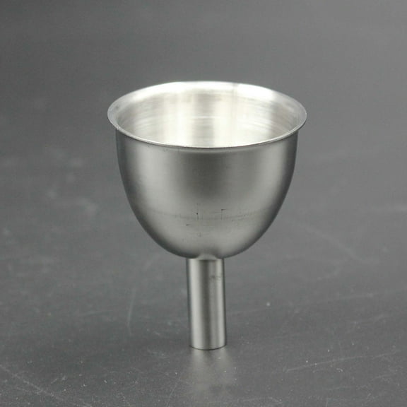 BRIGHTFUFU Metal Stainless Steel Funnel 1Pack Silver Narrow Stem for Home Kitchen Cooking Liquid Transfer