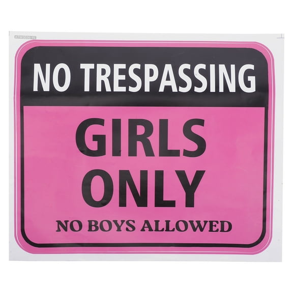 BRIGHTFUFU Pink Girls Only Sign PVC Cute Girls Room Decor Bedroom Decor Girls Only Sign Cute Girl Dorm Room Signs English Warning Signs For Tween Girls Toddler Girls Room Decorations