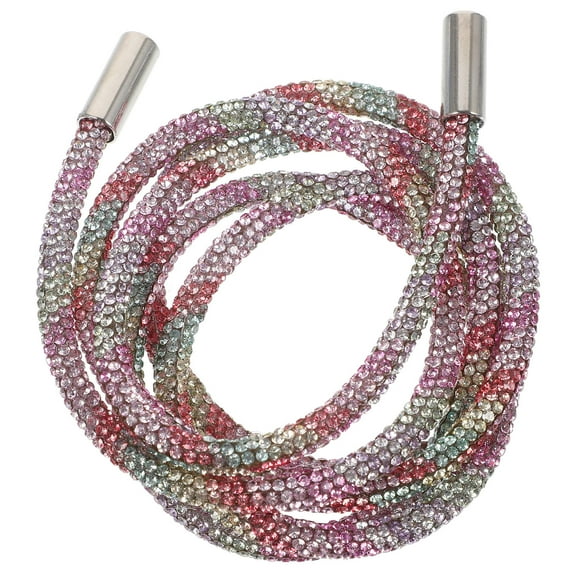 BRIGHTFUFU Rhinestone Rope Glass Round Tube Trendy Styling For Diy Enthusiasts Clothing Embellishment 1Set 6Mm 47In