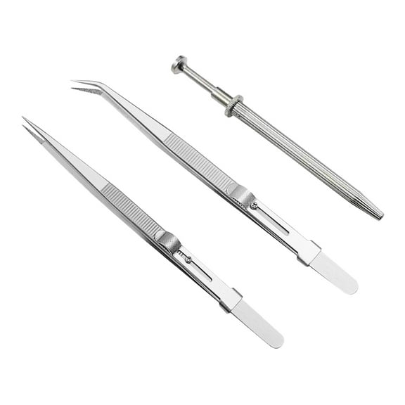 BRIGHTFUFU Tweezers Set For Electronics Repair And Watch Maintenance
