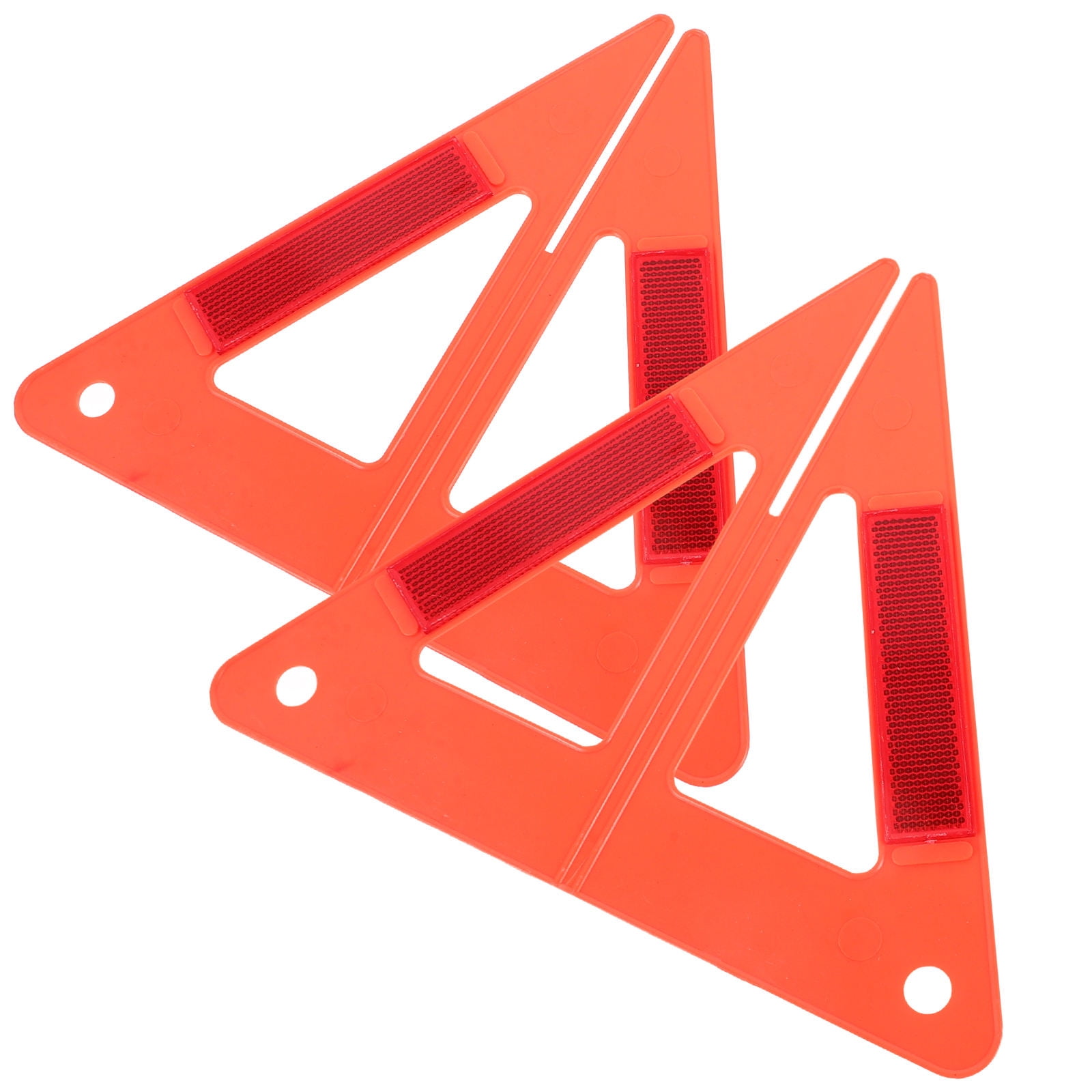 BRIGHTFUFU Warning Triangle 2Sets Red Reflective For Drivers During ...