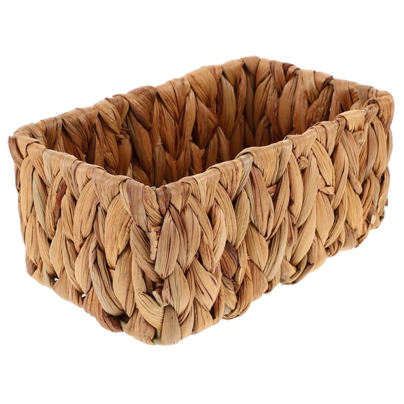 BRIGHTFUFU Wicker Storage Basket Handwoven Rectangle Basket Small Decorative Storage Bin Fruit Vegetable Storage Container For Restaurant Kitchen Picnic