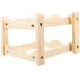 BRIGHTFUFU Sturdy Wood Wine Holder Stand for Countertop Wine Bottle ...