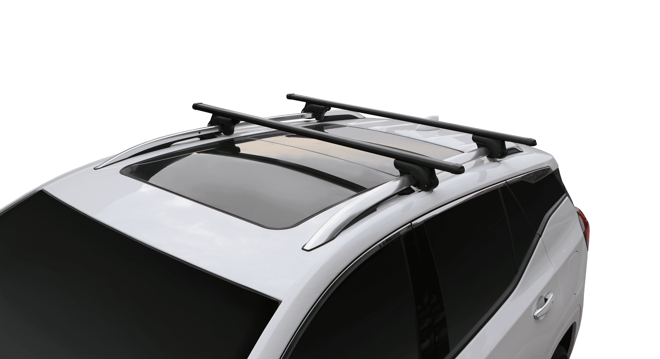 BRIGHTLINES 54" All Black Universal Crossbars Roof Racks Compatible with Raised Roof Side Rails for Kayak Luggage ski Bike Carrier, a Set of 2