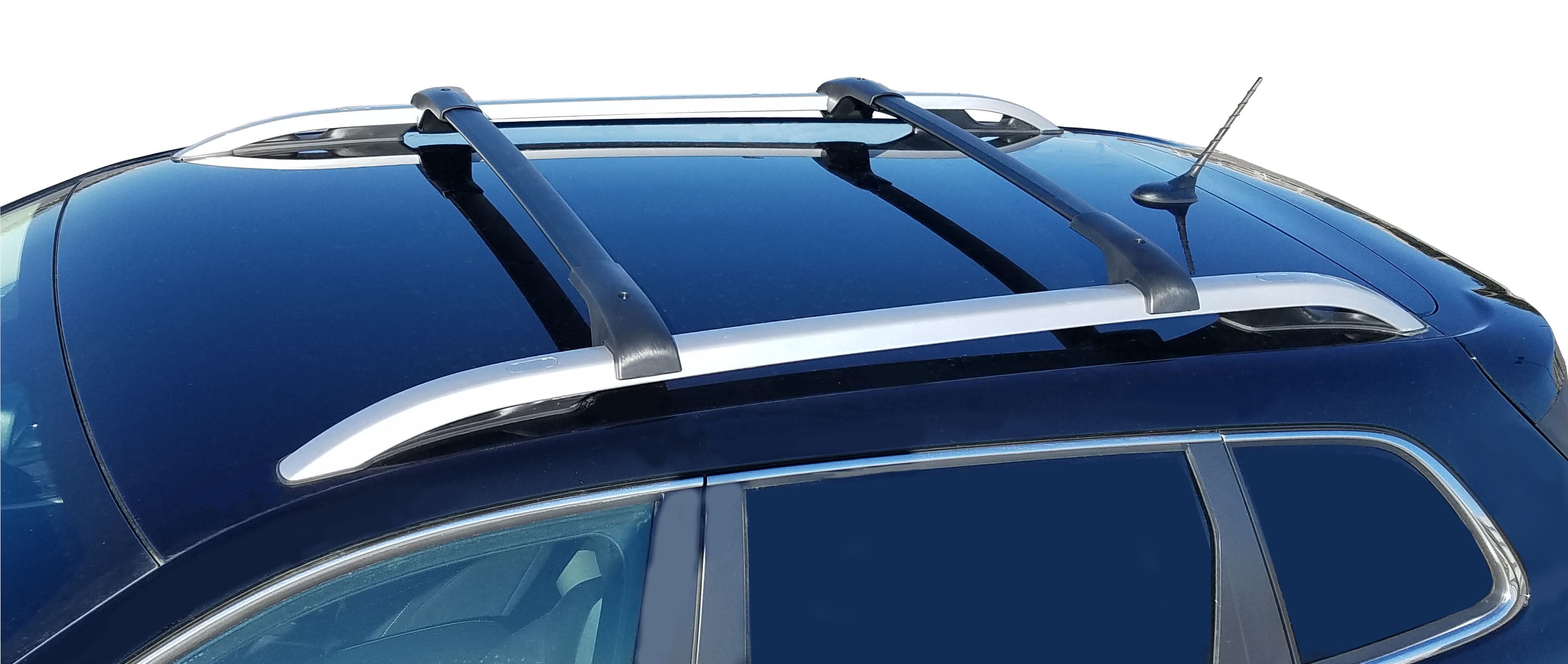 BRIGHTLINES Aero Roof Rack Cross Bars Compatible with Jeep Cherokee 2014-2023 for Kayak Luggage Ski Bike Carrier, a Set of 2pcs, Black Aluminum Top Cargo Rack