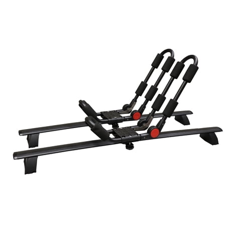 BRIGHTLINES Crossbars and Kayak Rack Combo Compatible with 2011-2021 Jeep Grand Cherokee with Grooved Metal Roof Side Rails