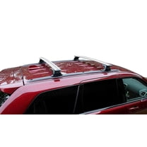 BRIGHTLINES Heavy Duty Anti-Theft Premium Aluminum Roof Rack Crossbars Compatible with 2011-2021 Jeep Grand Cherokee with Roof Black Plastic Moldings
