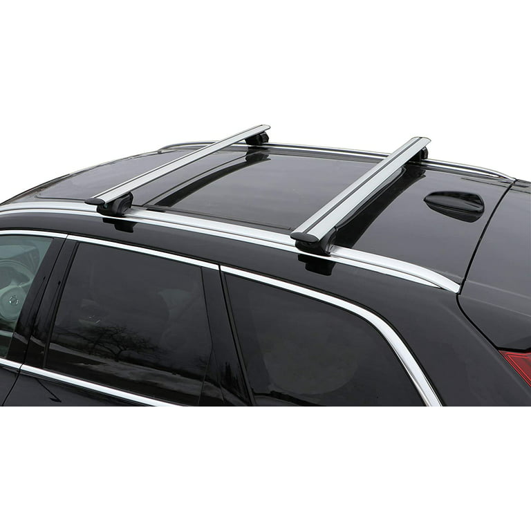 AUXMART Roof Rack Crossbars Kit for Nissan Rogue 2014 2015 2016 with Actual Side Rails - 150lbs / 68kg Capacity (New Version