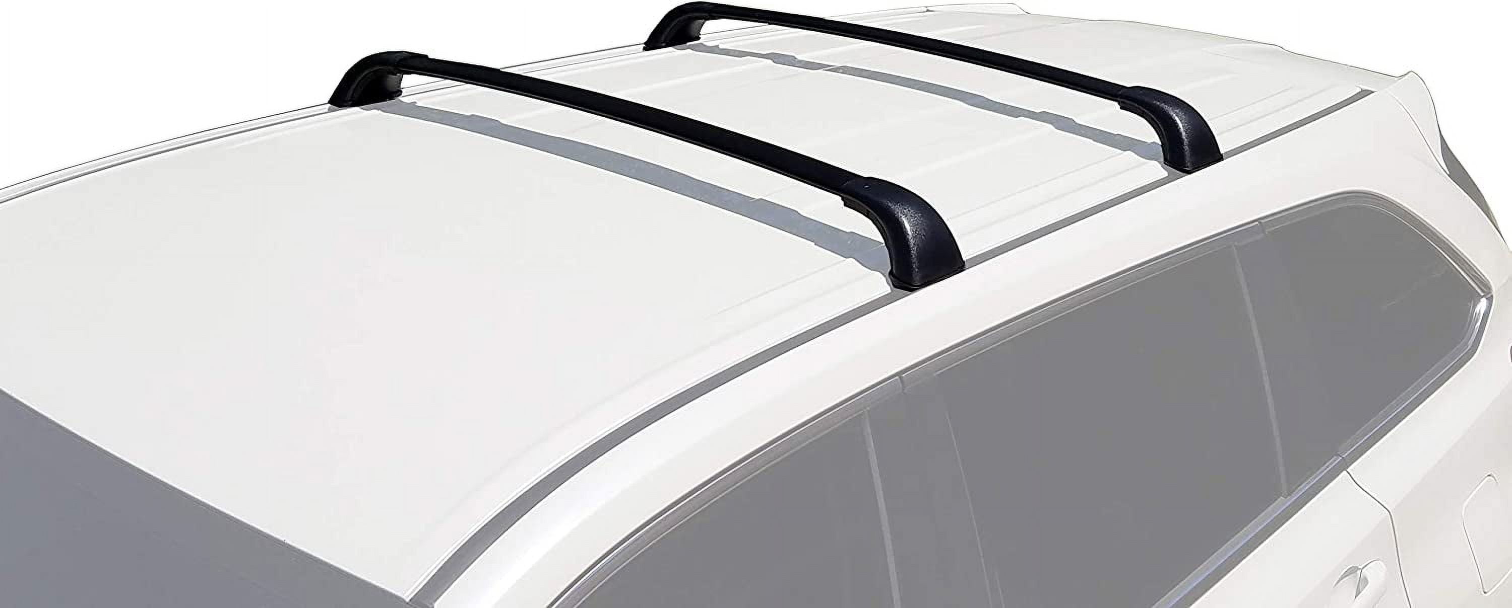 BRIGHTLINES Roof Rack Cross Bars Replacement for Toyota Highlander LE, LE Plus 2014 - 2019 for Kayak Luggage Ski Bike Carrier, Black Aluminum Top Cargo, Set of 2
