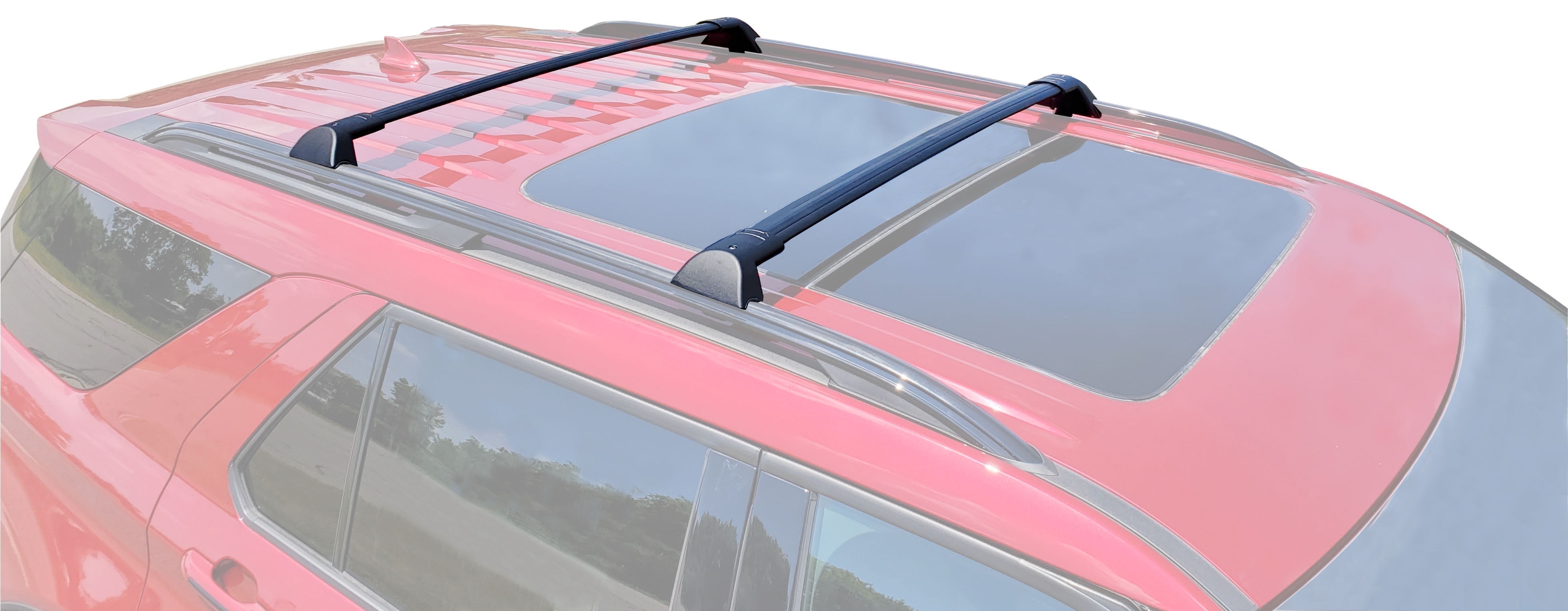 BRIGHTLINES Roof Rack Cross Bars Replacement for Ford Explorer 2020-2026, Set of 2pcs, Black Aluminum Roof Top Cargo Rack