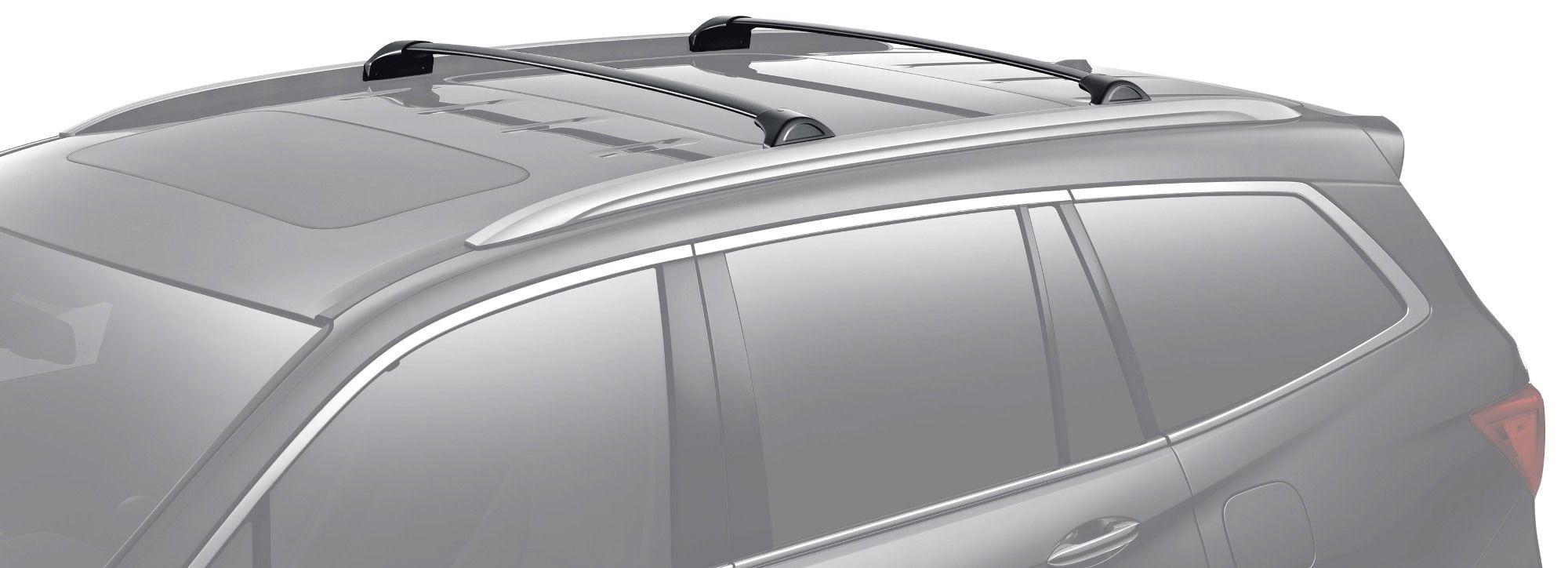 BRIGHTLINES Roof Rack Cross Bars Replacement for Honda Pilot 2016-2022, a Set of 2pcs, Black Aluminum Top Cargo Rack