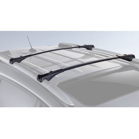 BRIGHTLINES Roof Rack Crossbars Replacement for 2014-2018 Toyota Rav4 for Kayak Luggage Ski Bike Carrier, a Set of 2pcs, Black Aluminum Top Cargo Rack