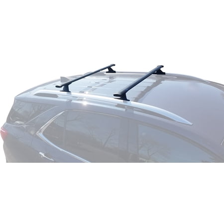 BRIGHTLINES Roof Rack Crossbars Replacement for Chevy Equinox GMC Terrain 2018-2024 a Set of 2pcs, Black Aluminum Top Cargo Rack