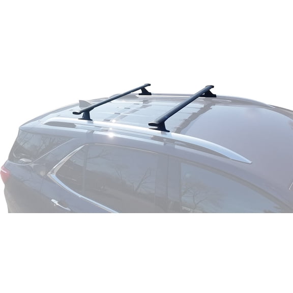 BRIGHTLINES Roof Rack Crossbars Replacement for Chevy Equinox GMC Terrain 2018-2024 a Set of 2pcs, Black Aluminum Top Cargo Rack