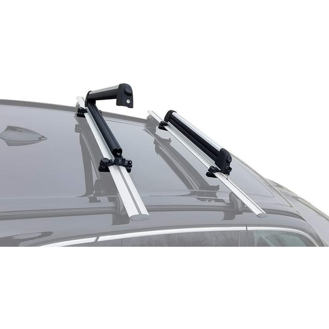 BRIGHTLINES Universal Ski Snowboard Racks Carriers 2pcs Mount on Vehicle Top Cross Bars (Up to 4 Skis or 2 Snowboards)