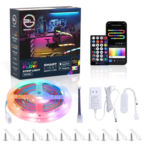 Brightlux 32.8 ft. Smart Color Flow Tape Light