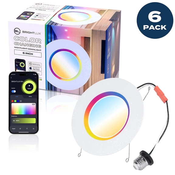 Brightlux 6 in. Smart RGBTW Nightlight Downlight (6 Pack)