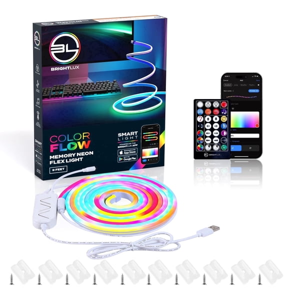 Brightlux Smart 9 ft. Memory Wire Neon Flex Light