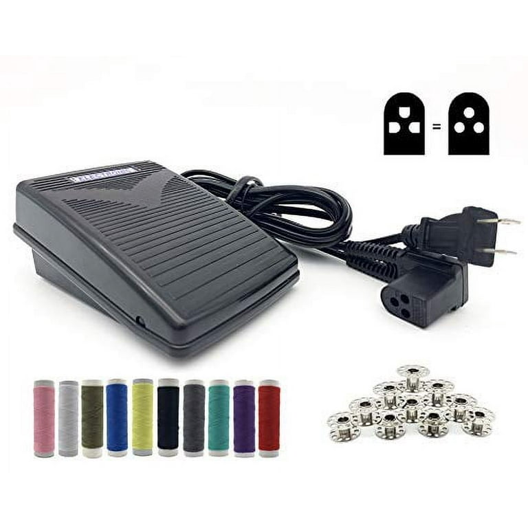 BRIGHTLYLIT Foot Pedal Controller and Power Cord for Singer