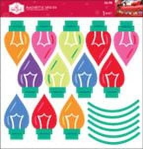 Christmas Lights Magnetic Decor, Red/Blue/Green, 12" x 11.5", by Holiday Time