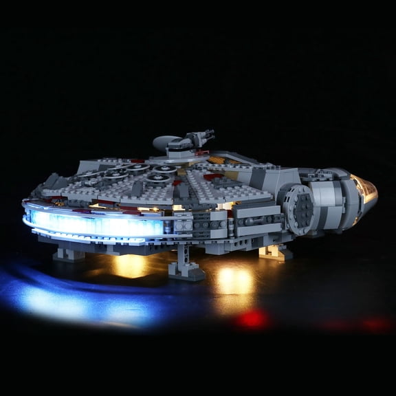 BRIKSMAX LED Lighting Kit for Millennium Falcon Compatible with Legos 75257 Building Model, Light Set with Remote Control (Not Include the Building Set)