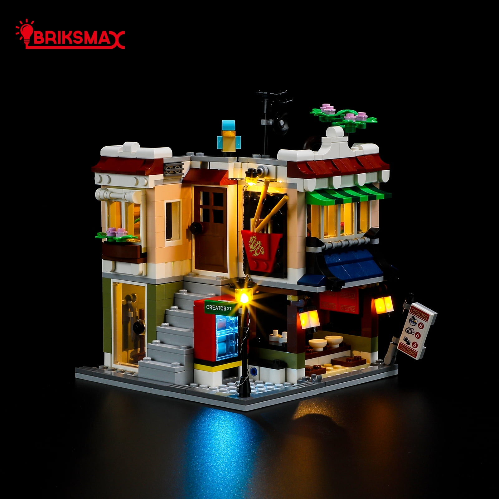 BRIKSMAX Led Lighting Kit for Legos Creator 3 in 1 Downtown Noodle Shop 31131 Building Kit Not Include the Building Set Walmart