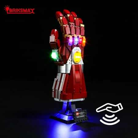 BRIKSMAX Led Lighting Kit with Hand Sweep Sensor Switch for for Legos Nano Gauntlet 76223 Building Kit (Not Include the Building Set)