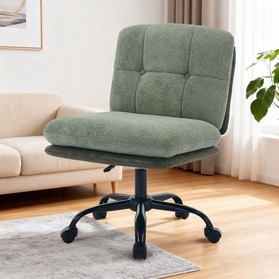 BRILHAMEZ Home Office Chairs Swivel with Wheels,Makeup Chair Highly Adjustable Desk Chair for Living Room Dorm Office,Green