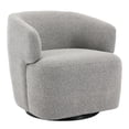 thumbnail image 1 of BRILHAMEZ Swivel Accent Chair Loop Yarn Barrel Armchair for Living Room Bedroom,Gray, 1 of 6