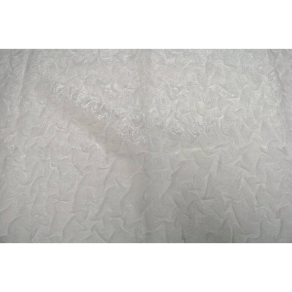 BRILLIANT Crushed Fabric, 48 Inch. in Width, Sample 3x3 Inch / White
