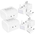 thumbnail image 1 of BRILLIRARE Travel Plug Adapter International, Universal Power Adapter Worldwide, All in One Travel Essentials Perfect for European US, EU, UK, AU 160 Countries (White), 1 of 5