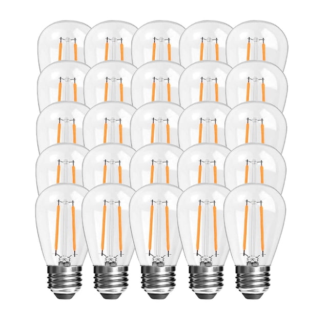 BRIMAX S14 2W LED Outdoor Bulbs To Replace String Light Edison Bulbs, E26 Base 2200K Warm White 2w Equivalent 20w Dimmable Bulbs Patio Garden 6pack BRIMAX S14 2W LED Outdoor Bulbs To Replace String Light Edison Bulbs, E26 Base 2200K Warm White 2w Equivalent 20w Dimmable Bulbs Patio Garden 6pack